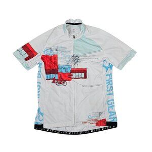 Specialized First Gear Cycling Jersey XL White Urban Graphic Mens